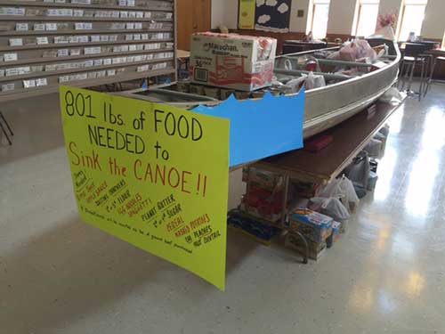 2015 Food Drive - Sink the Canoe!